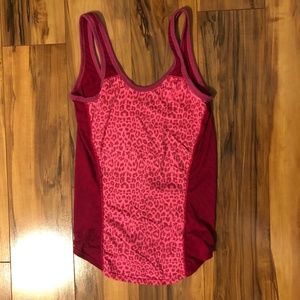 Nike Pink Cheetah Print Dri-Fit Tank Tap | XS